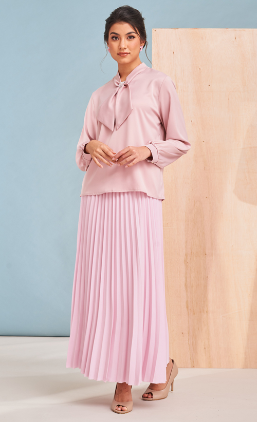 Zara Pleated Skirt In Pink