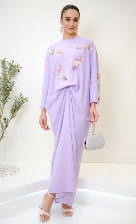 LEBARAN 2024 Madison Kaftan Pareo In Lilac