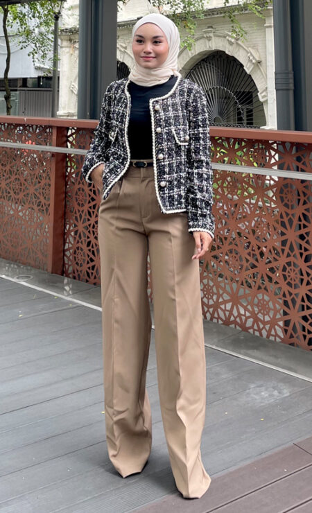 Highwaisted Pant In Dark Brown