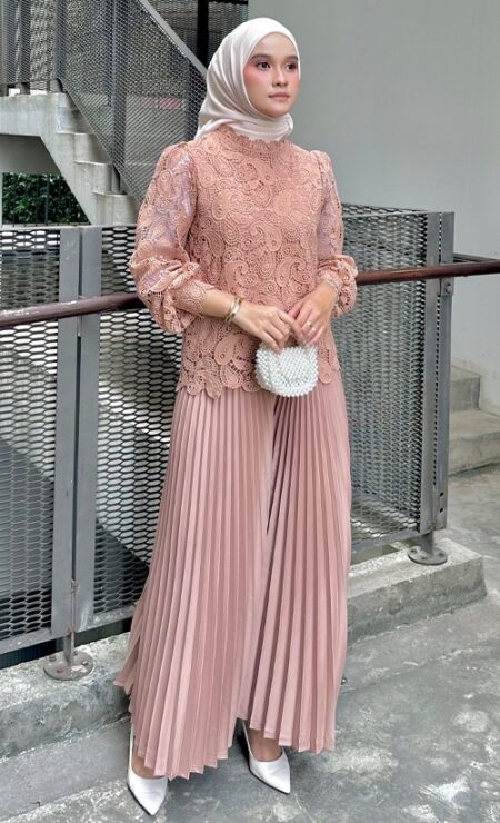 Pleated Palazzo in Brown