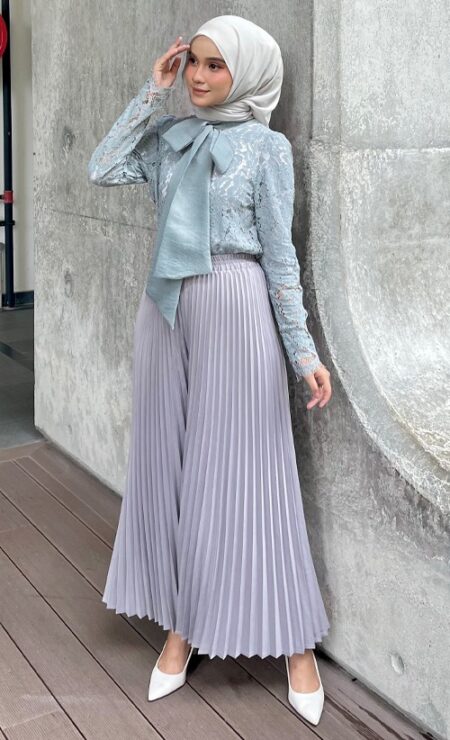 Pleated Palazzo in Lite Grey