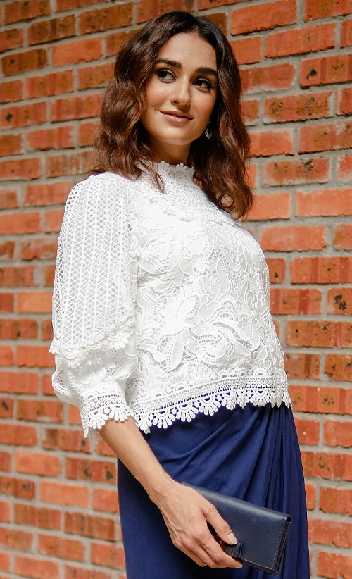 Isla Lace Top in White
