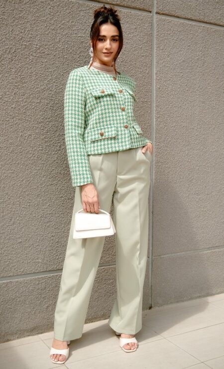 Highwaisted Pant In Sage Green