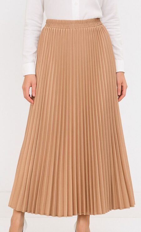Azura Pleated Skirt In Nude
