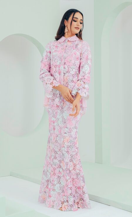 LEBARAN 2024 Ayra Printed Kurung In Pink