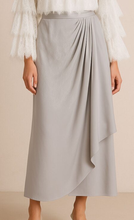 Anna Pareo Skirt In Light Grey