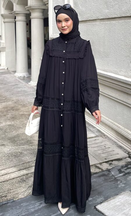 Arden Cotton Dress in Black