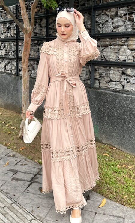 Ivy Cotton Dress in Nude