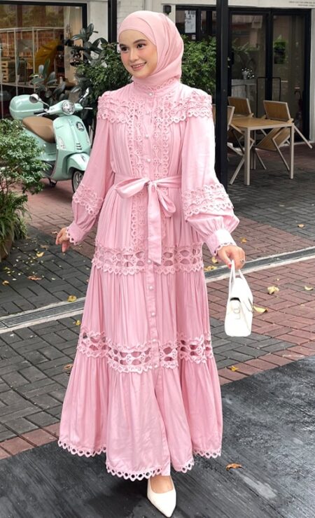 Ivy Cotton Dress in Pink