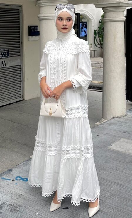 Ivy Cotton Dress in White