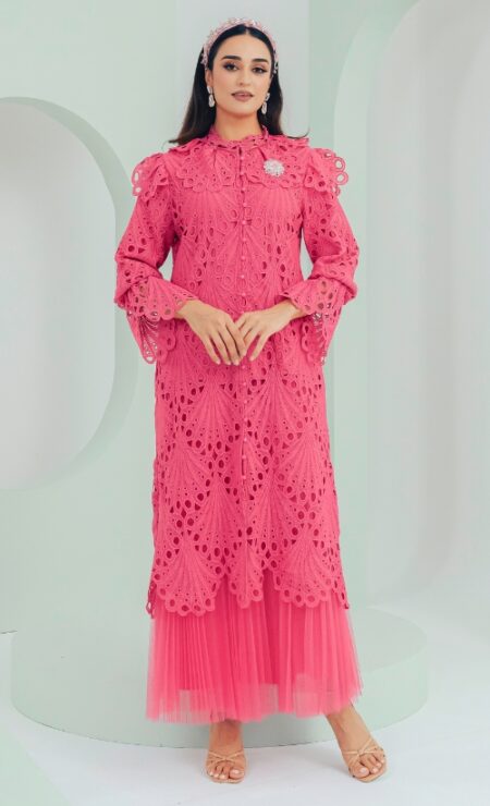 Butterfly Midi Top In Shocking Pink