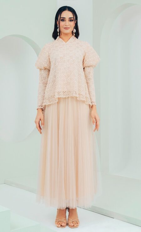 Cora Lace Top in Nude