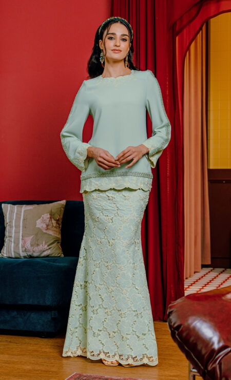 LEBARAN 2025 Inas Mini Kurung In Light Mint