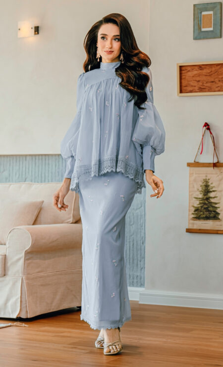 LEBARAN 2025 Nurin Mini Kurung In Powder Blue