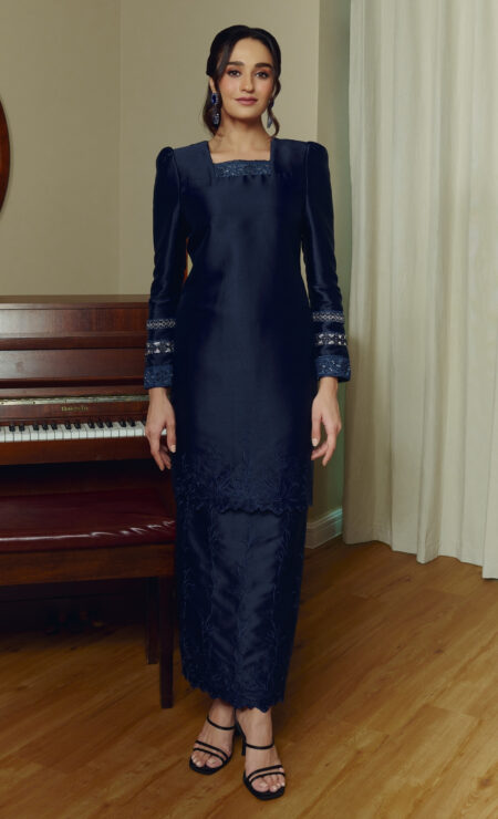 LEBARAN 2025 Kamila Kurung In Midnight Blue