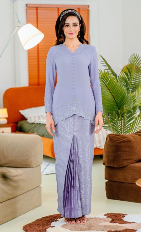 LEBARAN 2025 Filzah Songket In Periwinkle Purple
