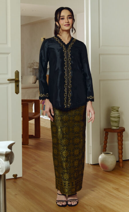 LEBARAN 2025 Aleena Songket Kurung In Black