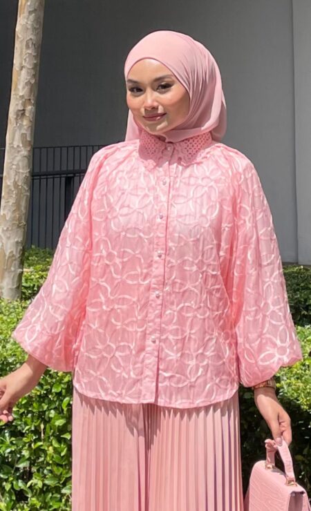 Emma Puff Top In Pink