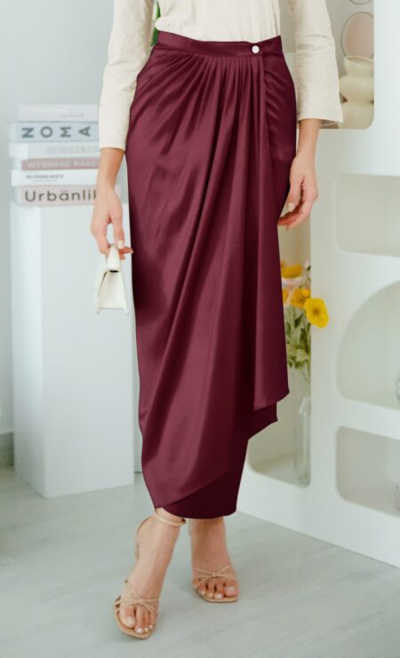Hanna Pareo Skirt In Maroon
