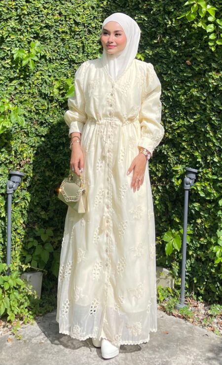 Becca Organza Dress in Cream