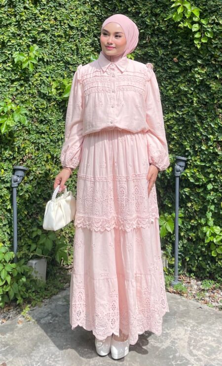 Irene Cotton Set in Peach Pink