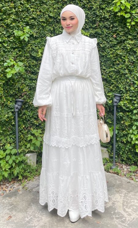 Irene Cotton Set in White