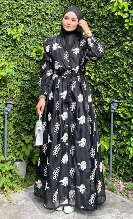 Becca Organza Dress in Black