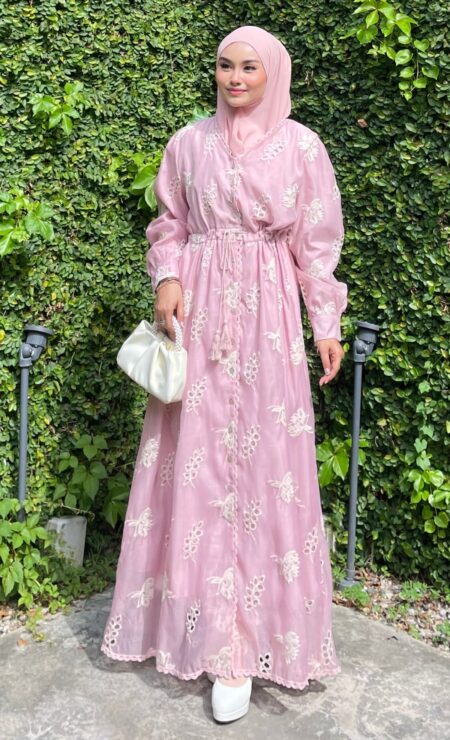 Becca Organza Dress in Pink