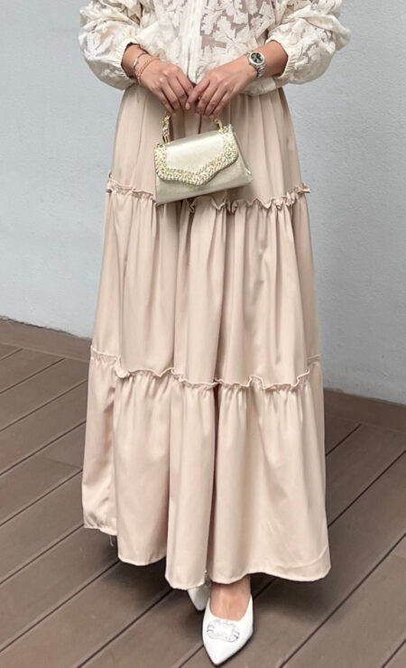 Layered Skirt in Nude