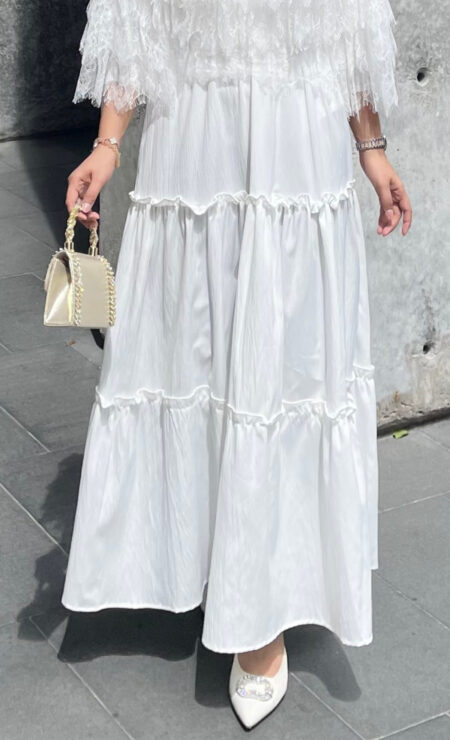 Layered Skirt in White