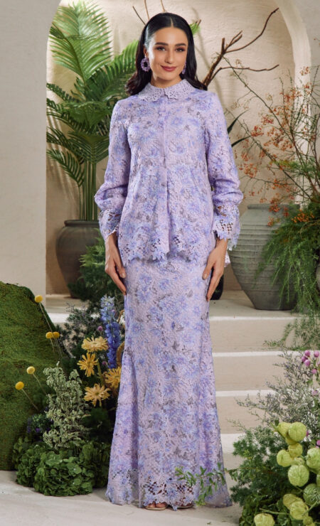 LEBARAN 2026 Ayra Printed Kurung In Lilac