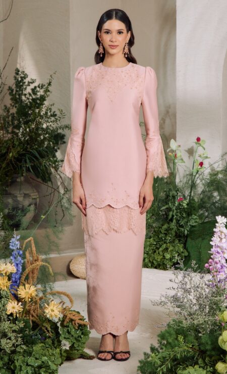 LEBARAN 2026 Aria Kurung In Peach Pink
