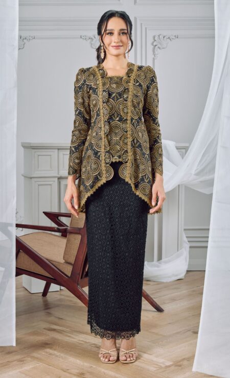 LEBARAN 2025 Kirana Kebaya in Black (Restocked Edition)