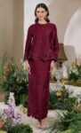 LEBARAN 2026 Zahra Kurung In Maroon - XL