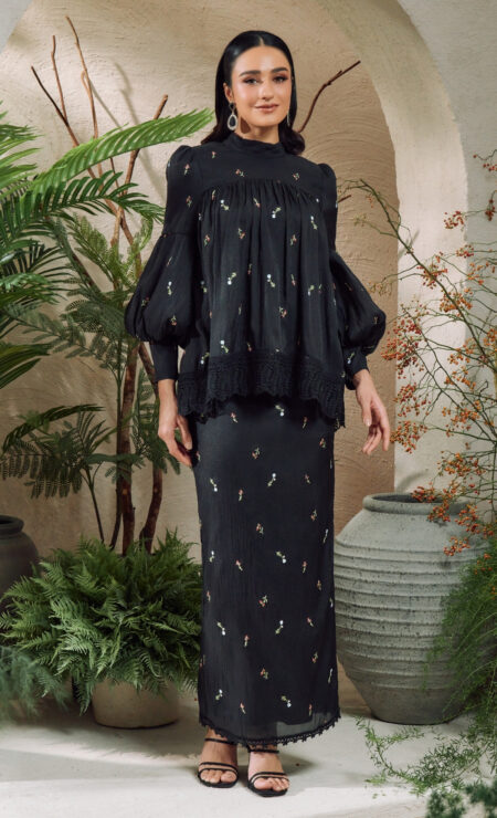 LEBARAN 2026 Nurin Mini Kurung In Black