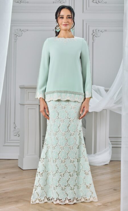 LEBARAN 2025 Inas Mini Kurung In Light Mint (Restocked Edition)