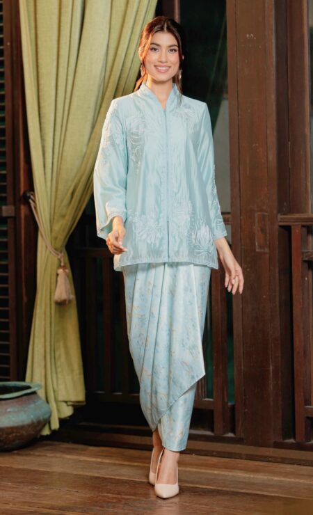 LEBARAN 2026 Inaya Pareo Kurung In Tiffany Blue