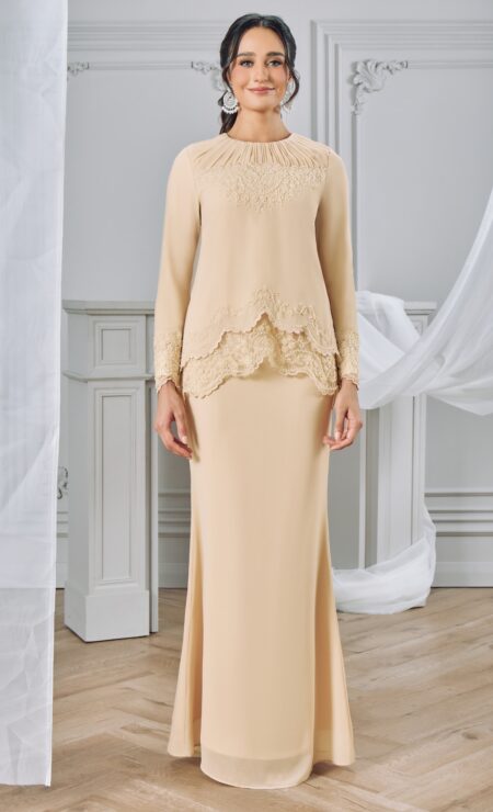 LEBARAN 2026 Jazlyn Mini Kurung in Nude