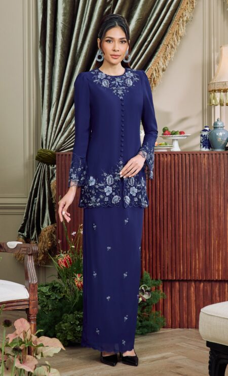 LEBARAN 2026 Filzah Kurung In Navy Blue