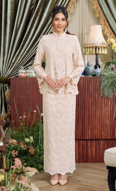 LEBARAN 2026 Khayla Mini Kurung In Nude Peach