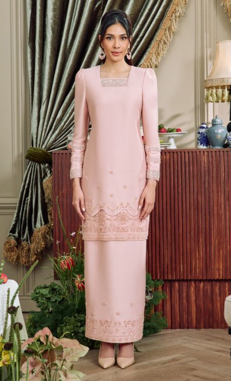 LEBARAN 2026 Kamila Kurung In Soft Peach