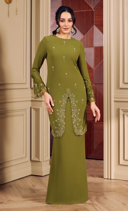LEBARAN 2026 Julia Kebaya in Olive Green