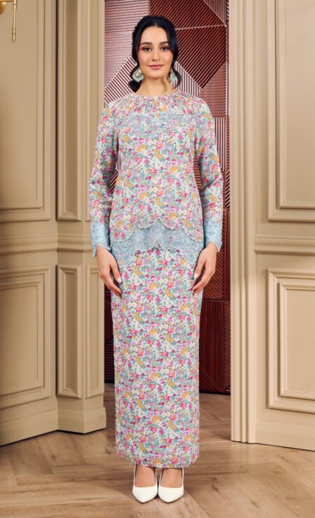 LEBARAN 2026 Jazlyn Mini Kurung in Tiffany Blue